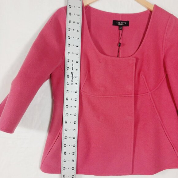 Talbots, NWT, Wool Blend Jacket, Kate Fit, Camellia Pink, 3/4 Sleeve, Size 10 - Picture 12 of 16